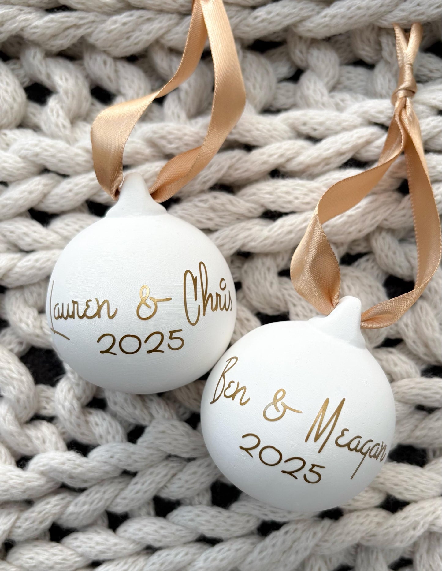 Personalized Ceramic Christmas Bauble