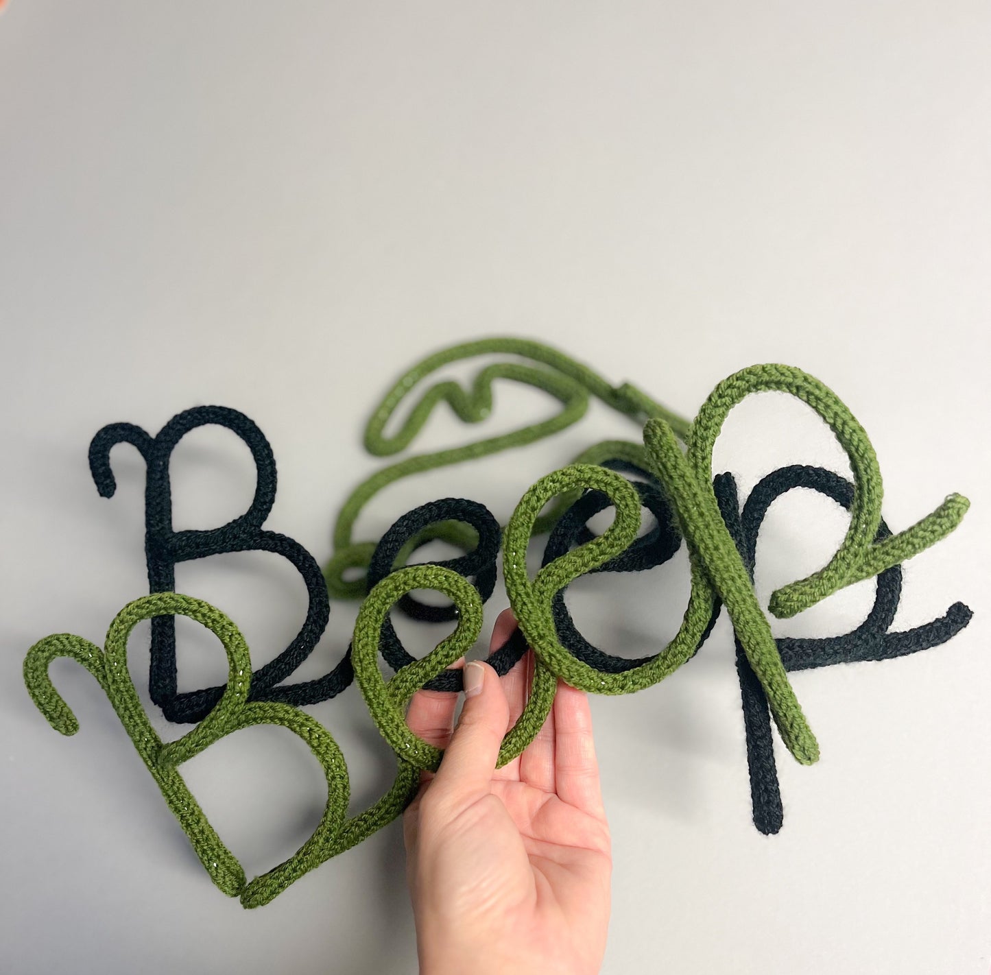 Knitted Wire Car & Word Art