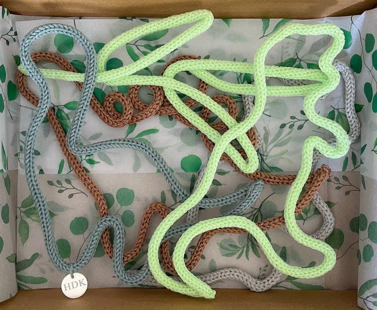Knitted Wire Dinosaur Wall Art