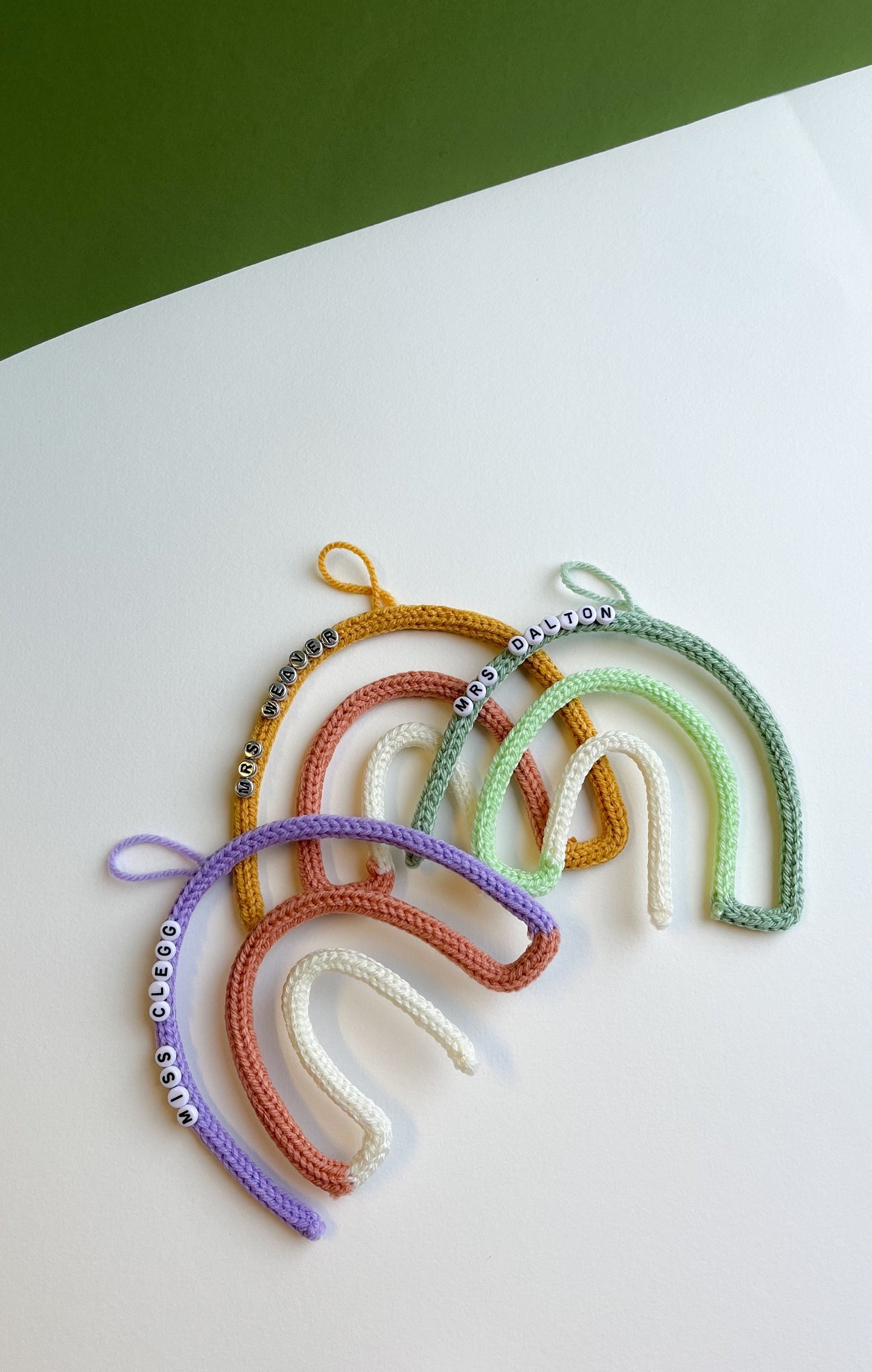 Knitted Wire Personalized Rainbow