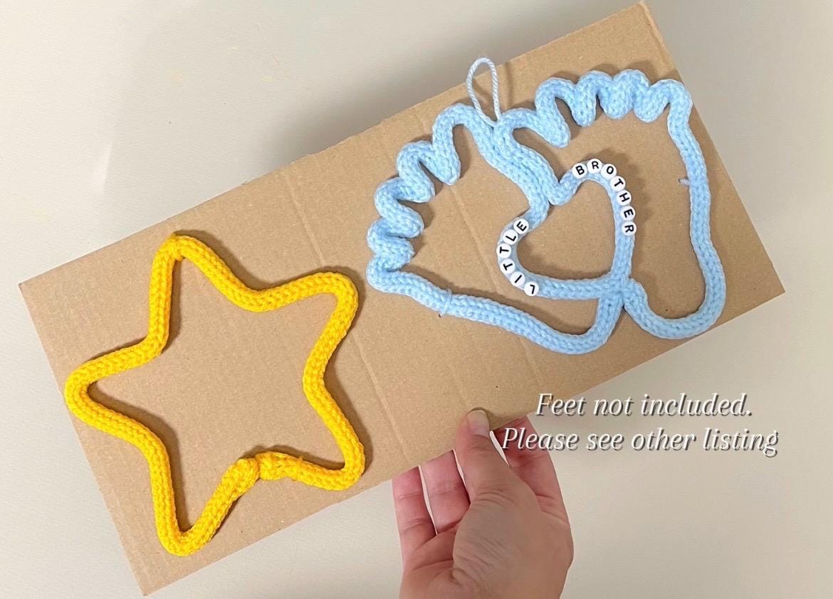 Knitted Wire Star: Playroom Wall Decor (15cm)