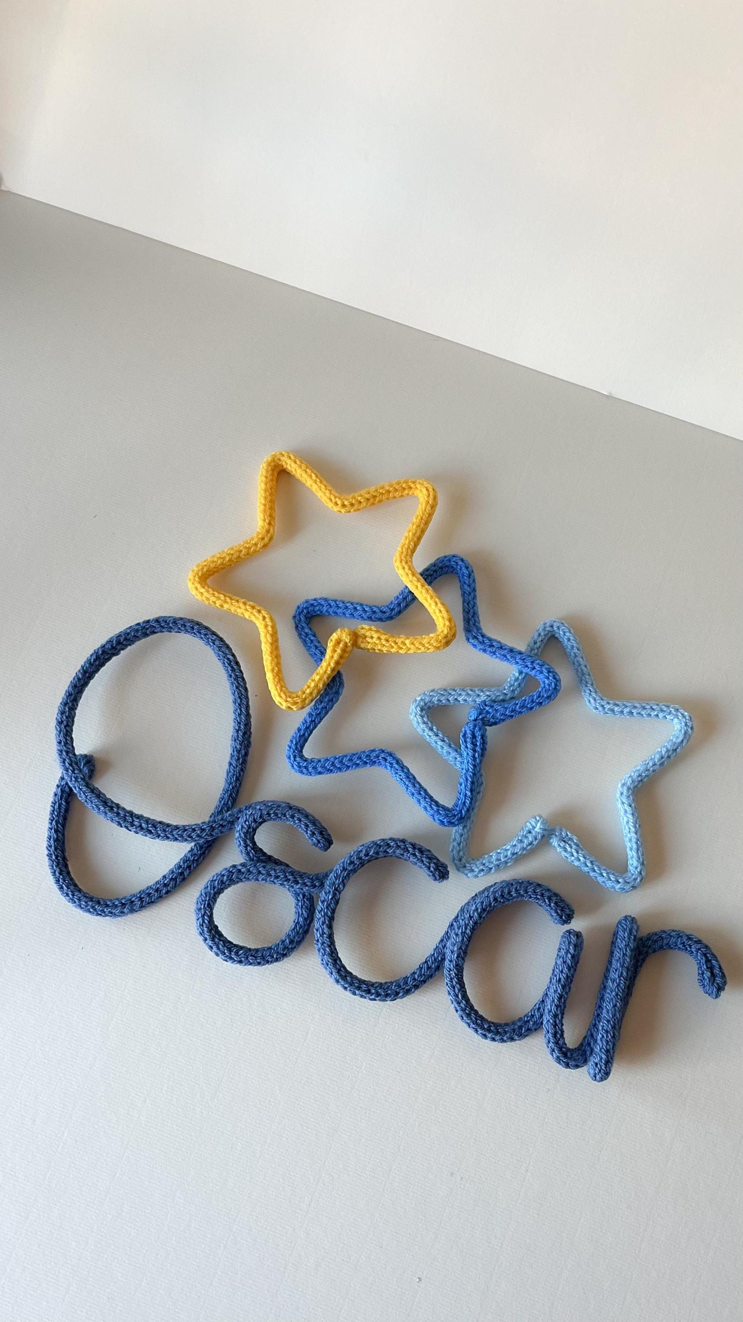 Knitted Wire Star: Playroom Wall Decor (15cm)