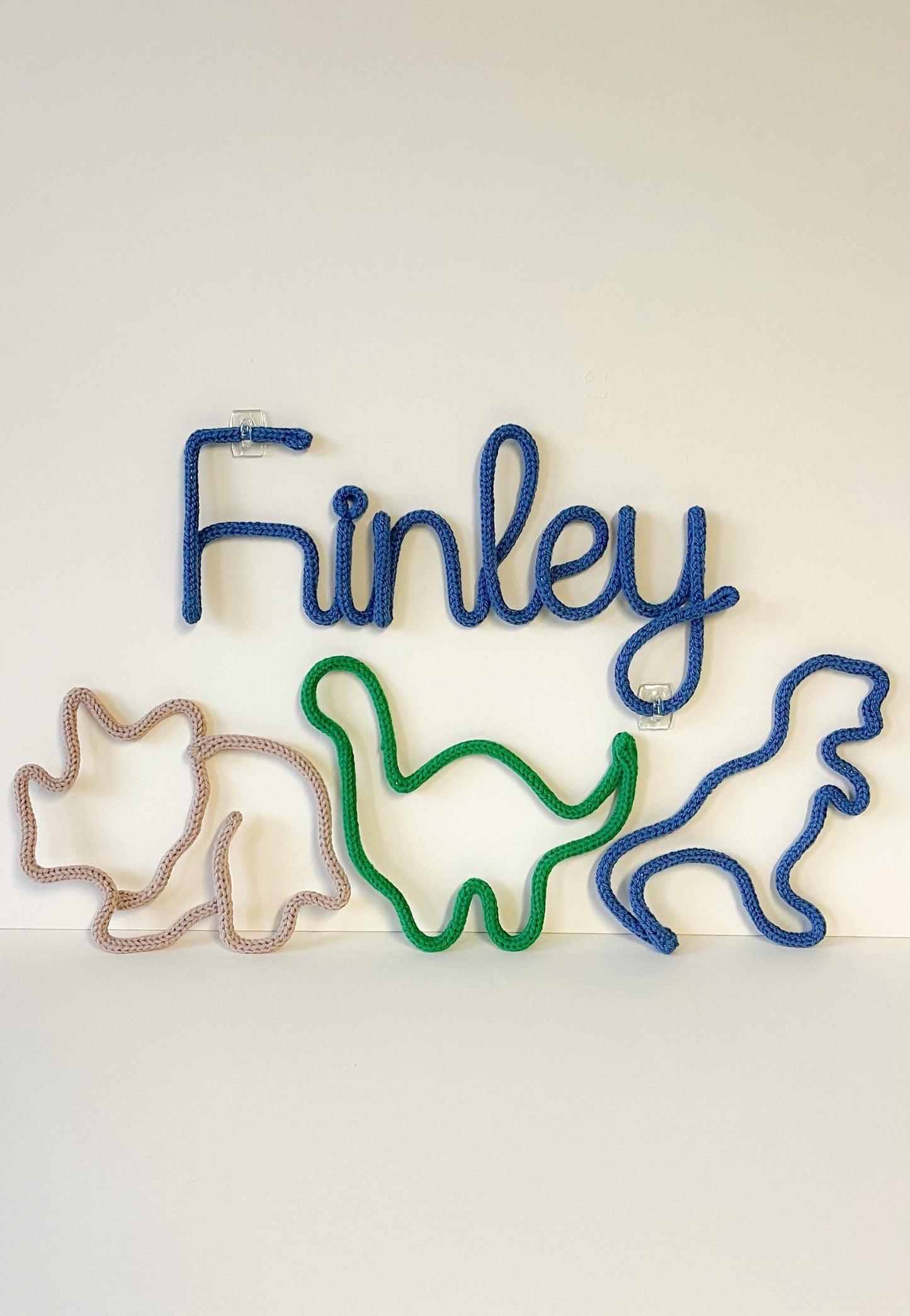 Knitted Wire Dinosaur Wall Art