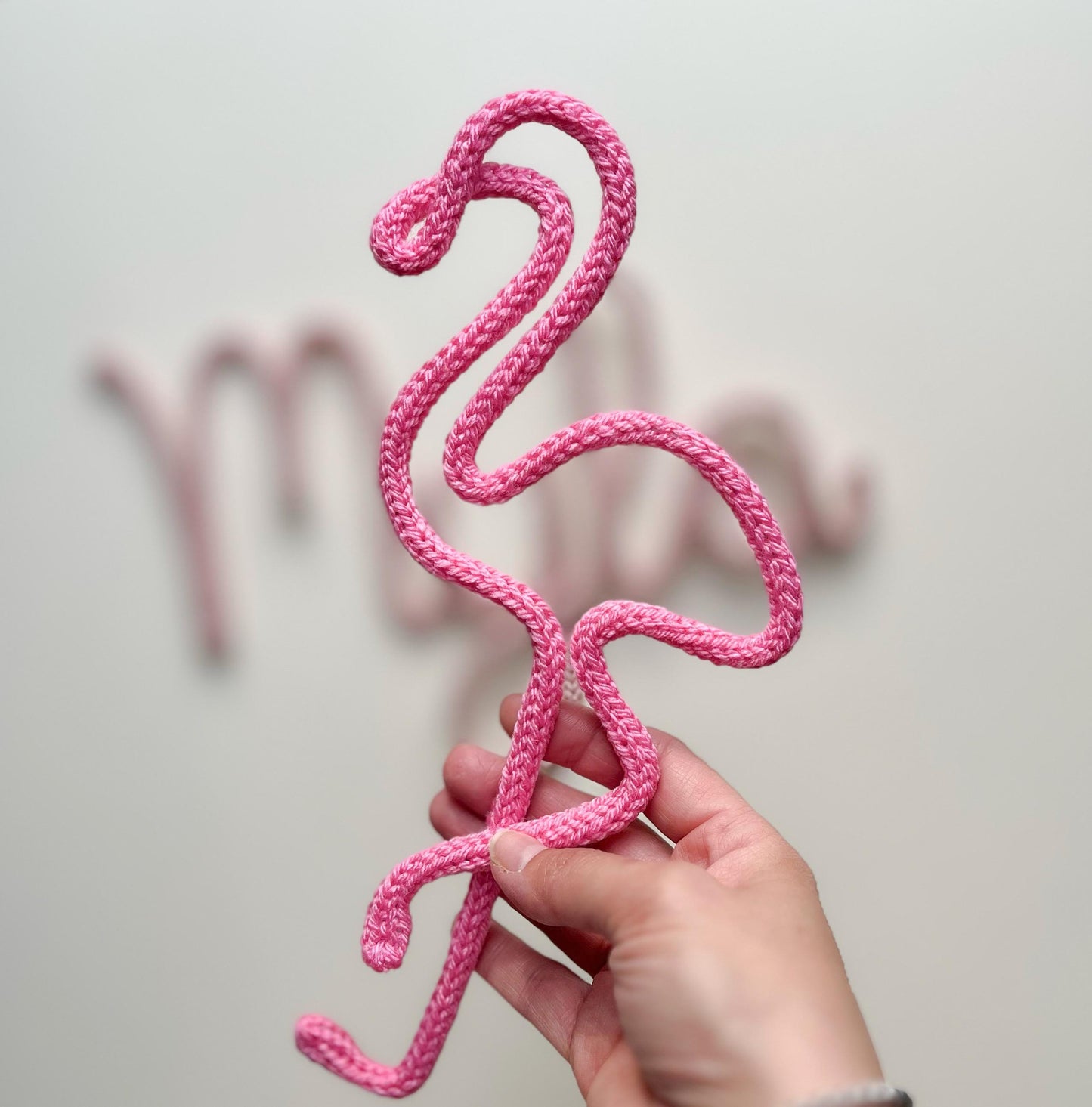 Knitted Wire Flamingo