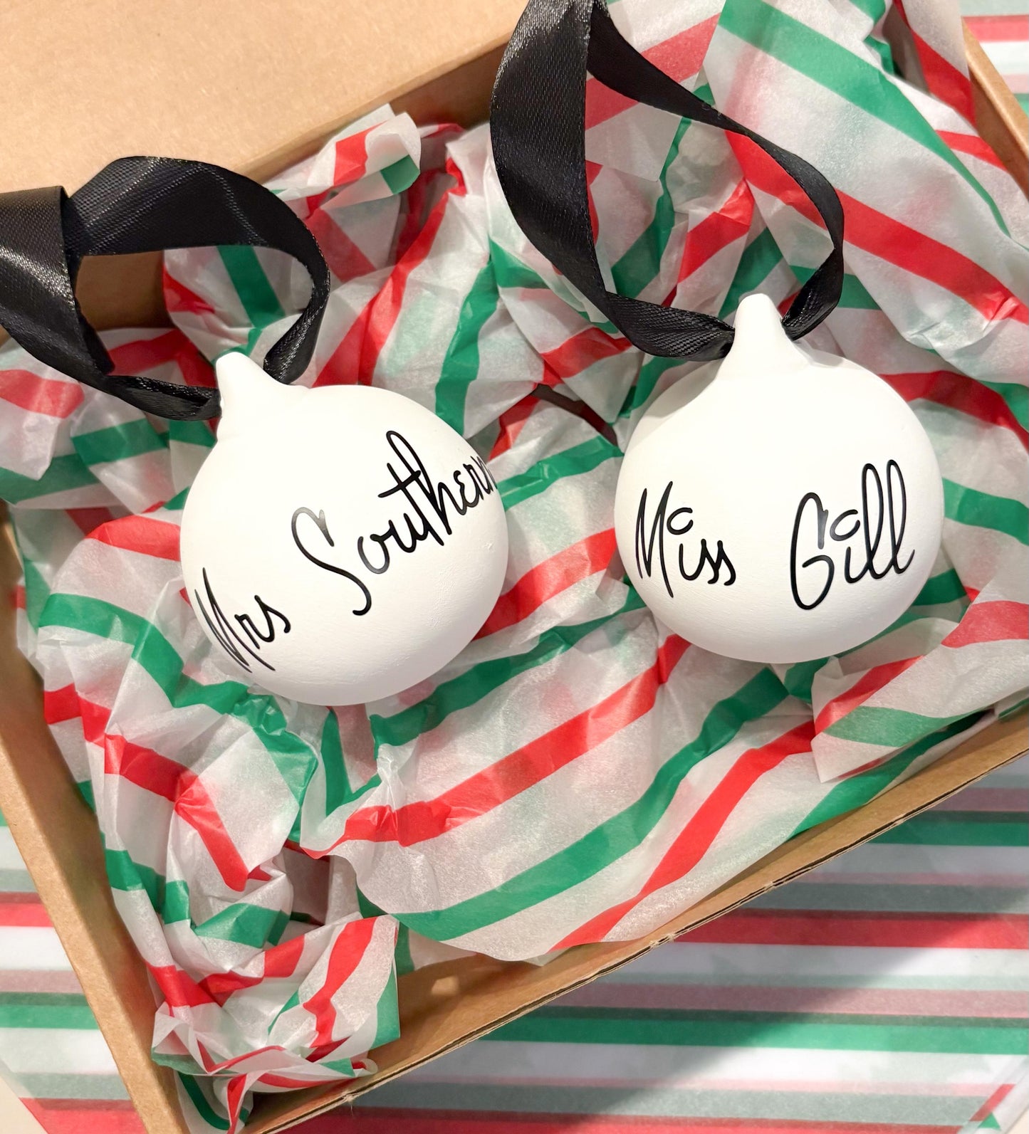 Personalized Ceramic Christmas Bauble