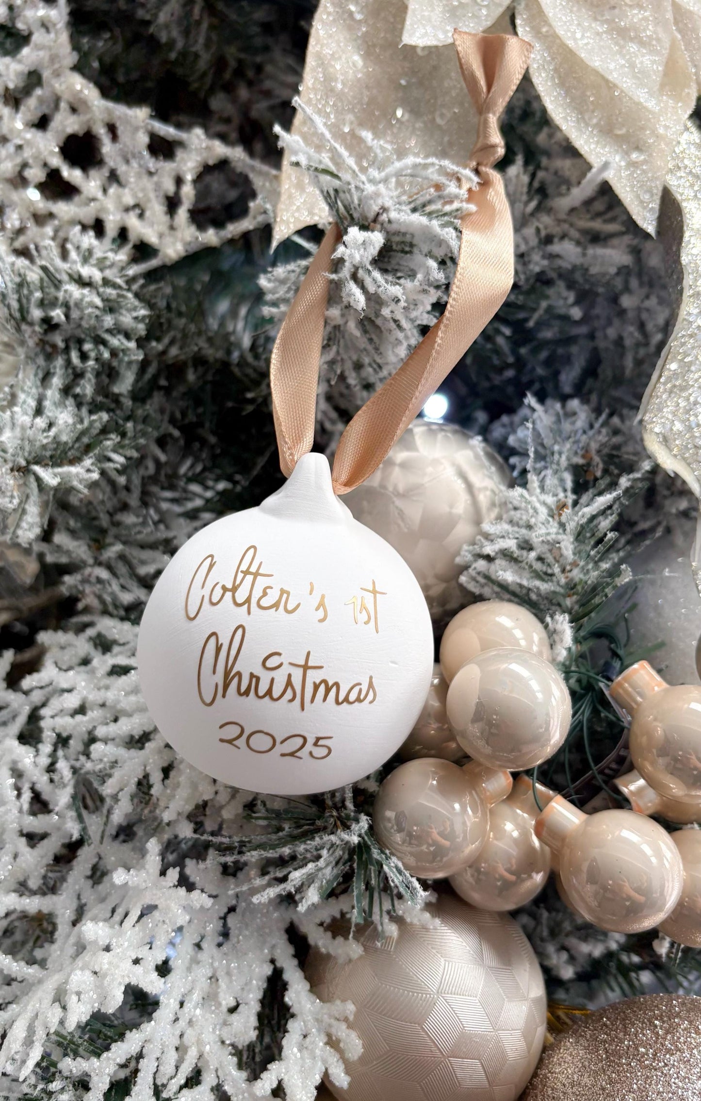 Personalized Ceramic Christmas Bauble