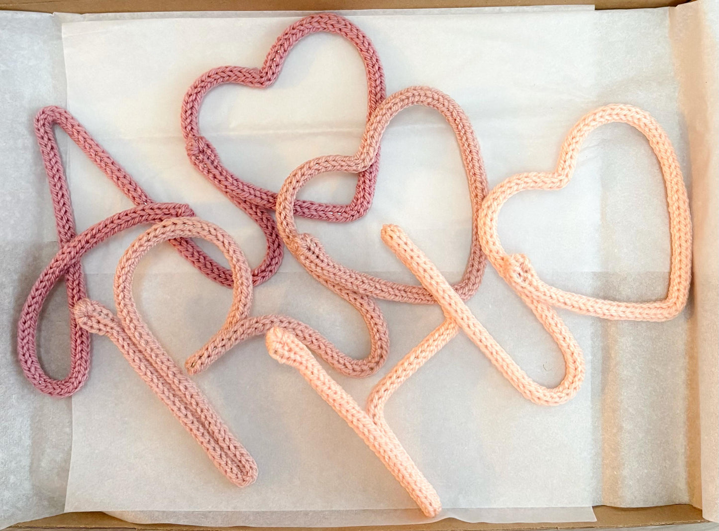 Knitted Wire Name Sign with Heart