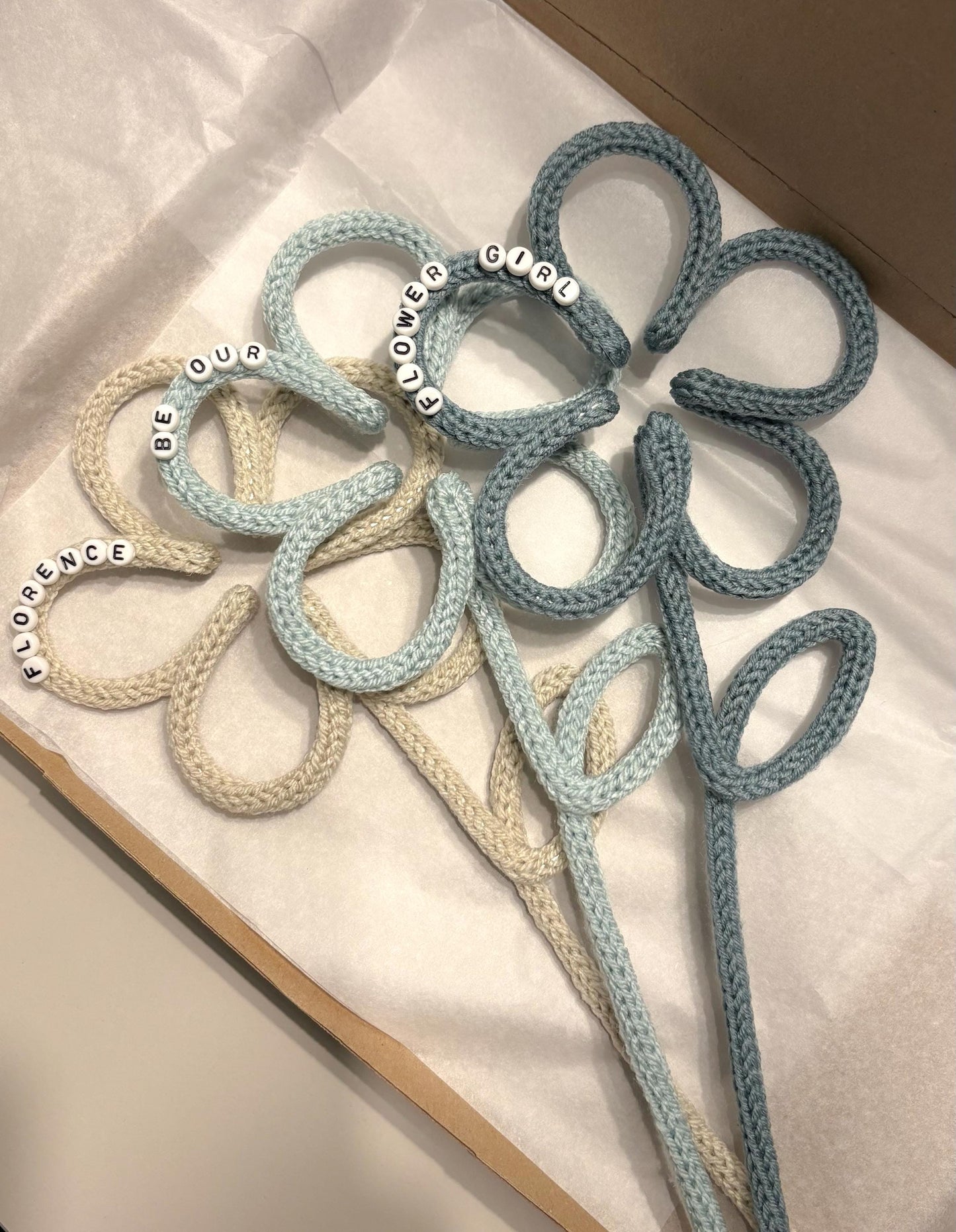 Personalized Knitted Wire Flower