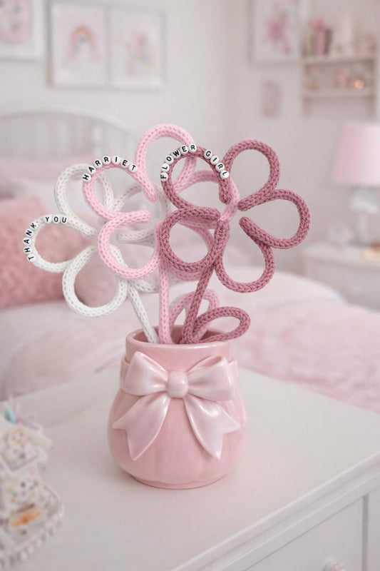 Personalized Knitted Wire Flower