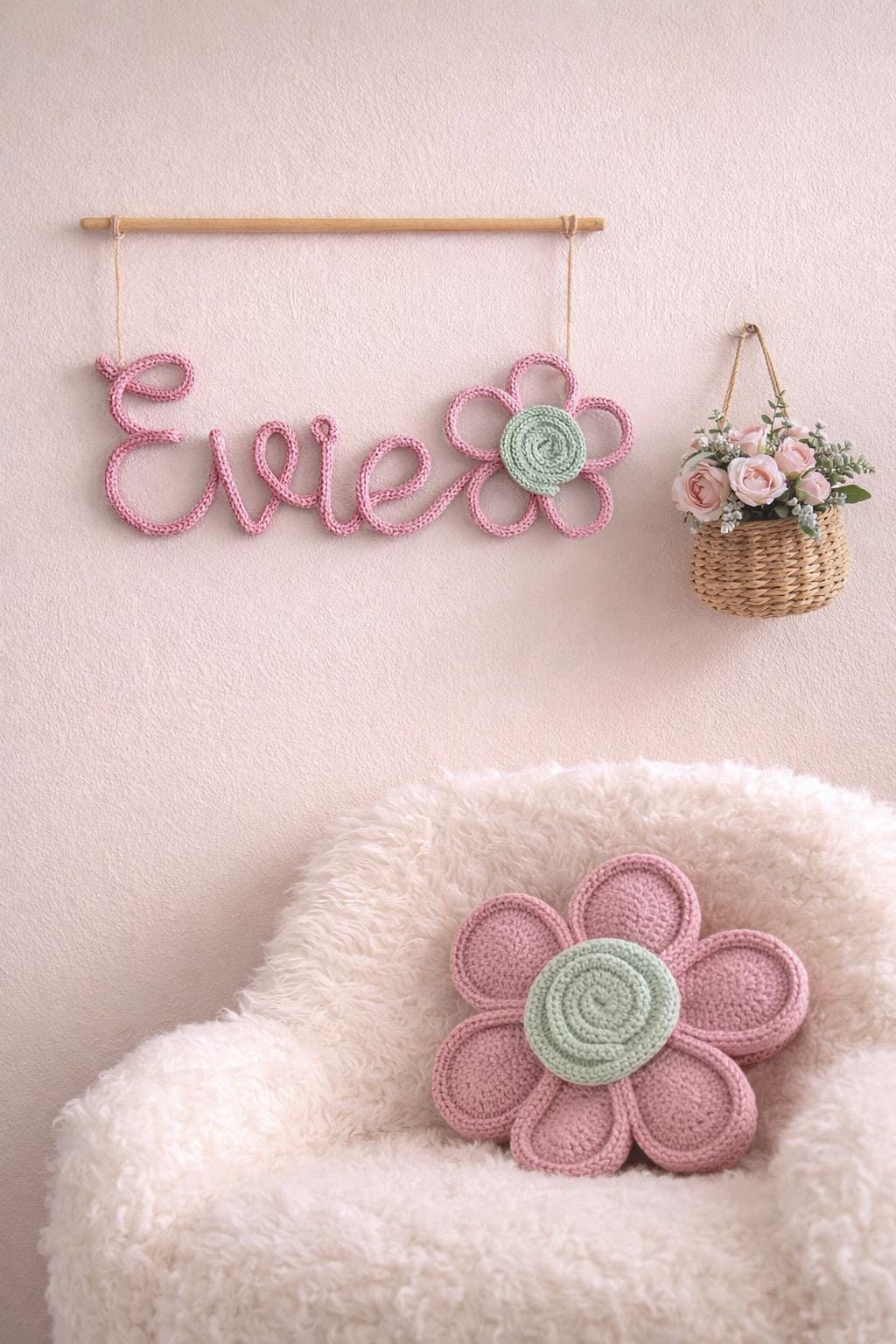 Name Sign With Flower