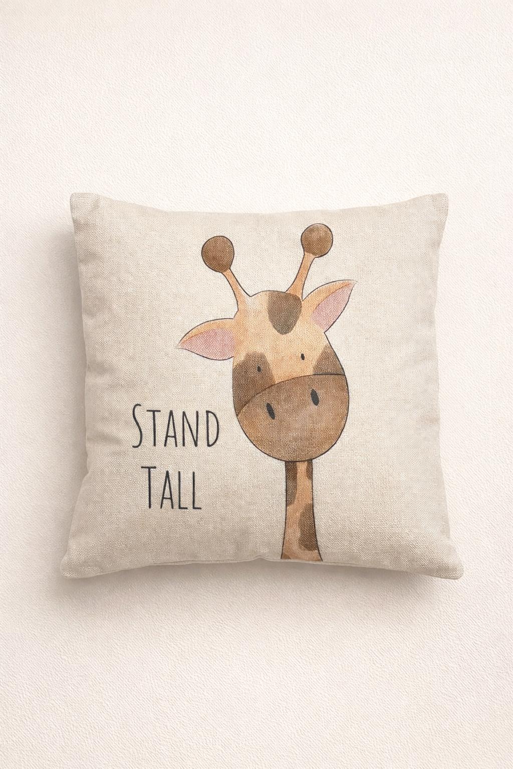 Personalized Giraffe Safari Nursery Cushion
