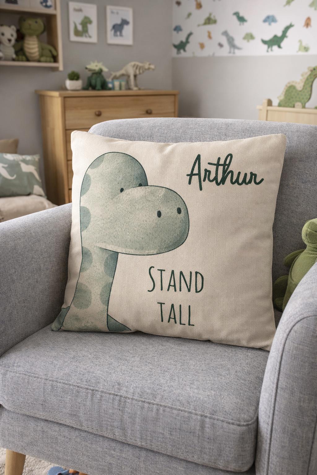 Personalized Dinosaur Nursery Cushion