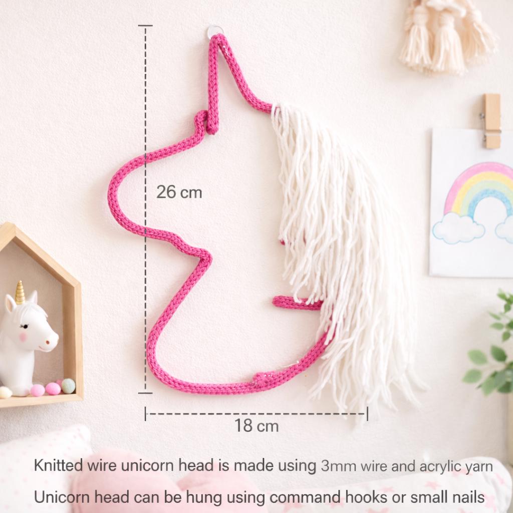 Knitted Unicorn Wall Decor