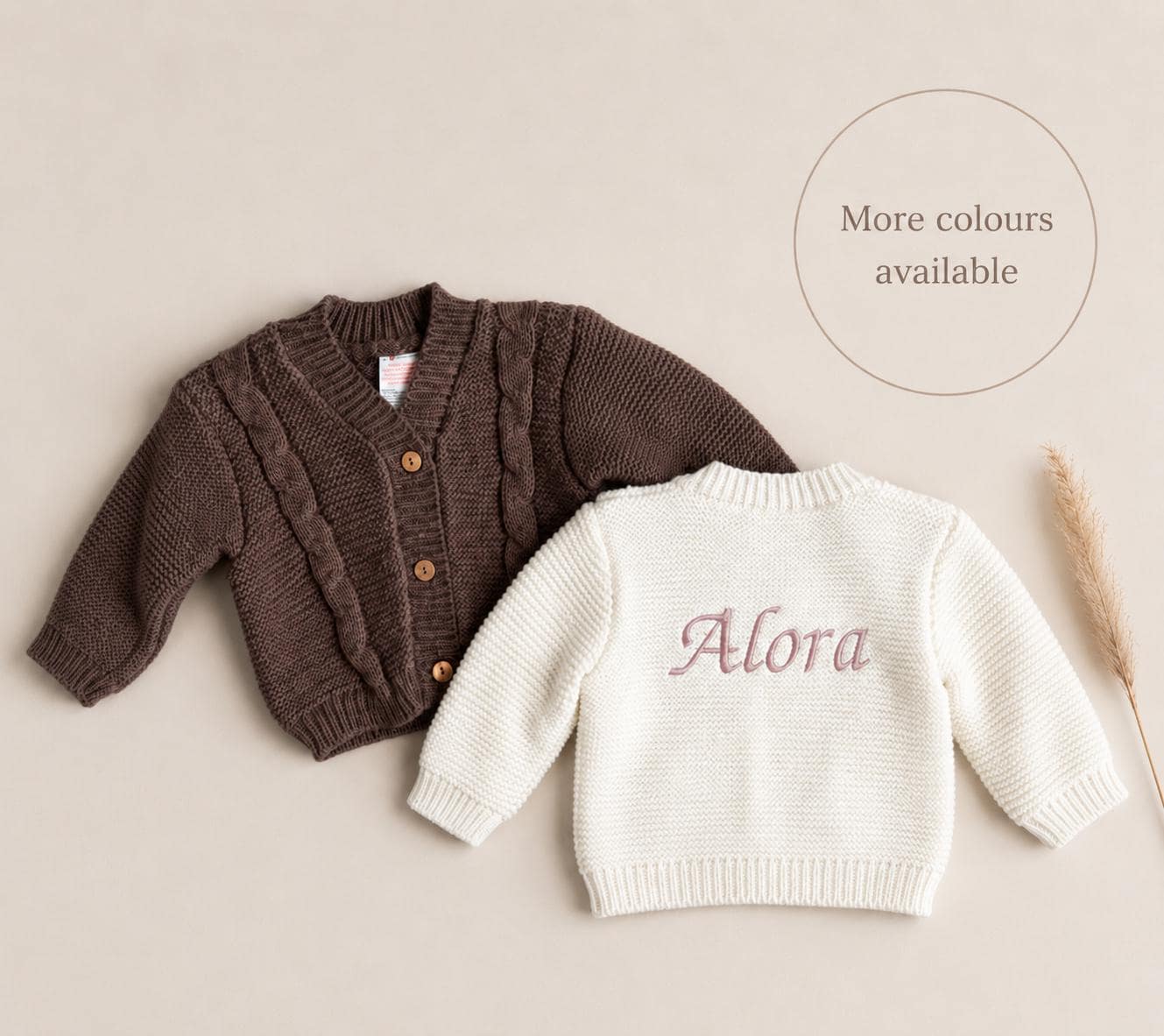 Personalised Baby Knitted Cardigan